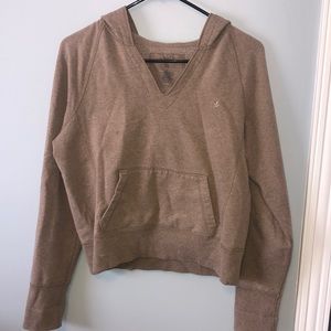 Aerie Fit Tan Crop Sweatshirt